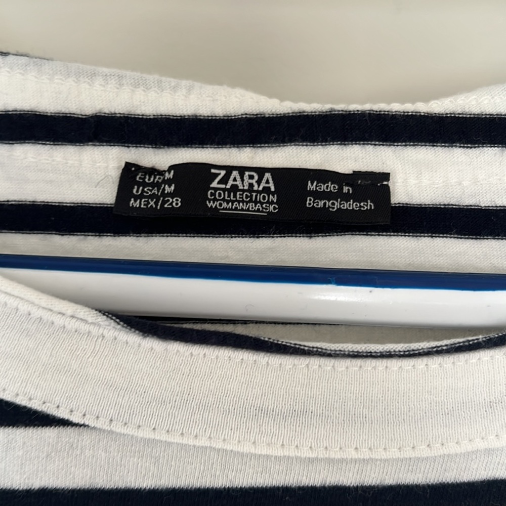 EUC Zara striped shirt size medium womens - Picture 2 of 4